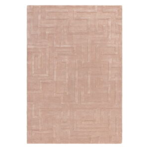 Svetloružový vlnený koberec 200x290 cm Maze – Asiatic Carpets