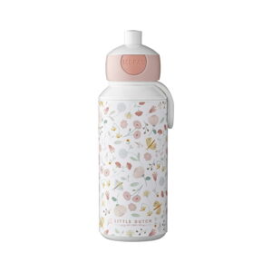 Biela/svetloružová detská fľaša 400 ml – Mepal