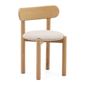 Krémovobiele/v prírodnej farbe jedálenské stoličky v súprave 2 ks z dubového dreva Nebai – Kave Home