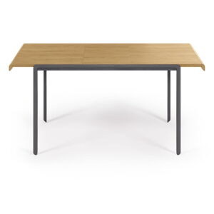 Rozkladací jedálenský stôl s doskou z dubového dreva v prírodnej farbe 80x160 cm Nadyria – Kave Home