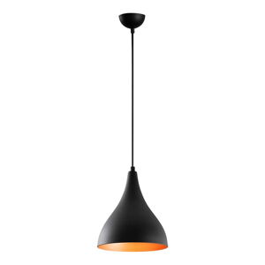 Čierne závesné svietidlo s kovovým tienidlom ø 22 cm Berceste – Opviq lights