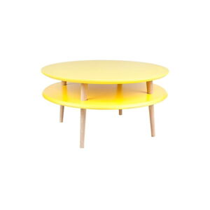 Žltý konferenčný stolík Ragaba UFO, ⌀ 70 cm