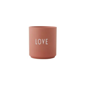 Ružový porcelánový hrnček Design Letters Favourite Love
