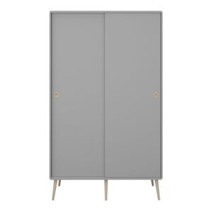 Sivá šatníková skriňa s posuvnými dverami 113x190 cm Softline - Tvilum