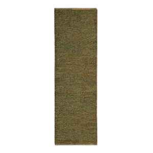 Tmavozelený ručne tkaný jutový behúň 66x200 cm Soumak – Asiatic Carpets