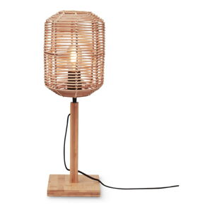 Stolová lampa s ratanovým tienidlom v prírodnej farbe (výška 45 cm) Tanami – Good&Mojo