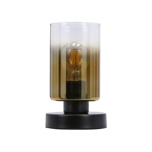 Čierna stolová lampa so skleneným tienidlom (výška  20 cm) Aspra – Candellux Lighting