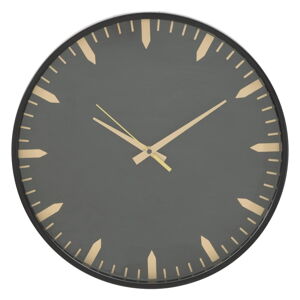 Sivé nástenné hodiny Mauro Ferretti Elegant, ø 40 cm