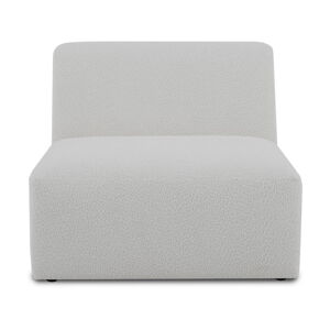 Biely modul pohovky z textílie buklé (stredový diel) Roxy – Scandic