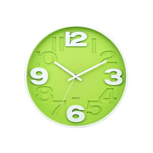 Zelené nástenné hodiny Postershop Matt, ø 30 cm