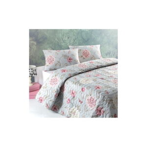 Pléd cez posteľ na dvojlôžko s obliečkami na vankúše Santos, 200 × 220 cm