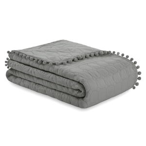 Sivá prikrývka na posteľ AmeliaHome Meadore, 170 x 270 cm