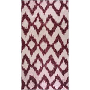 Vínový/biely prateľný koberec 160x230 cm - Vitaus