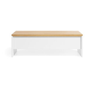 Biely/v prírodnej farbe konferenčný stolík v dekore duba 60x110 cm Abilen – Kave Home