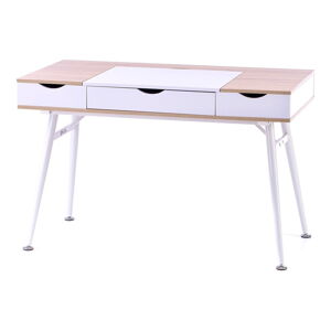 Pracovný stôl s doskou v dubovom dekore 60x120 cm Faryn – Homede