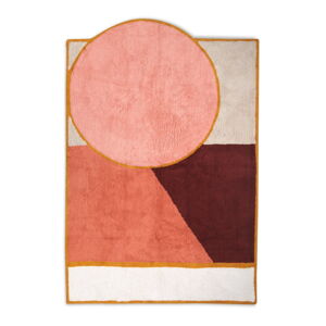 Vínovočervený/v lososovej farbe umývateľný koberec 140x200 cm Ymir – HF Living