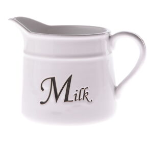 Biela keramická nádoba na mlieko Dakls, 460 ml