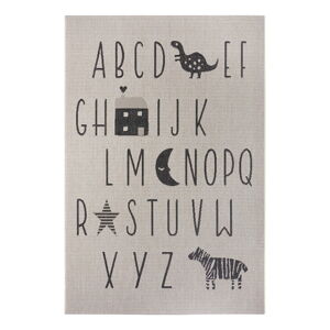 Krémovobiely detský koberec Ragami Letters, 200 x 290 cm