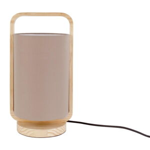 Hnedá stolová lampa Leitmotiv, výška 21,5 cm