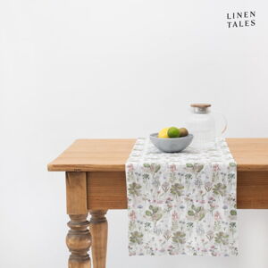 Ľanový behúň na stôl 40x200 cm White Botany – Linen Tales