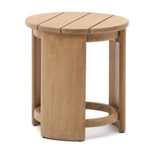 Okrúhly záhradný odkladací stolík z eukalyptového dreva ø 56 cm Xoriguer – Kave Home