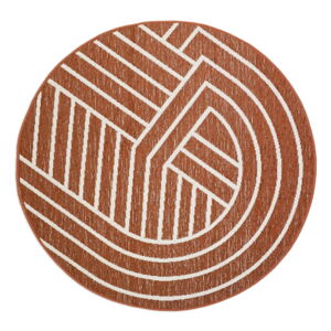Detský koberec v tehlovej farbe ø 130 cm Elodia Rouille – Nattiot