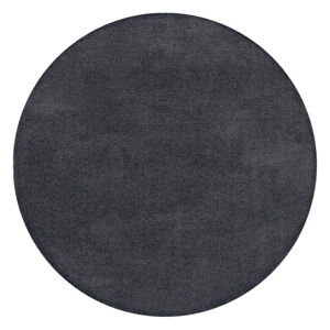 Tmavosivý prateľný okrúhly koberec z recyklovaných vlákien 180x180 cm Fluffy – Flair Rugs