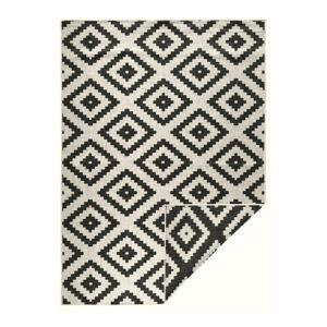 Čierno-krémový vonkajší koberec NORTHRUGS Malta, 120 x 170 cm
