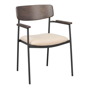 Krémovobiele/tmavohnedé jedálenské stoličky v súprave 2 ks Maymont – Rowico