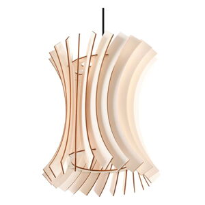 Závesné svietidlo v prírodnej farbe s dreveným tienidlom ø 30 cm Menges – Nice Lamps