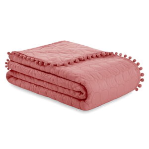 Ružová prikrývka na posteľ AmeliaHome Meadore, 170 x 270 cm