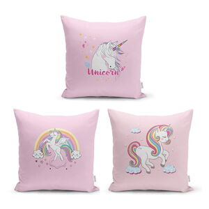Detské obliečky na vankúše v sade 3 ks Unicorn Pony - Minimalist Cushion Covers