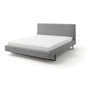 Sivá čalúnená dvojlôžková posteľ 160x200 cm La Gomera – Meise Möbel