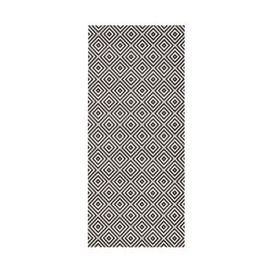 Čierno-biely vonkajší koberec NORTHRUGS Karo, 80 × 200 cm
