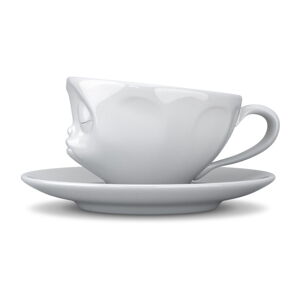 Biela bozkávajúca porcelánová šálka na kávu 58products, objem 200 ml