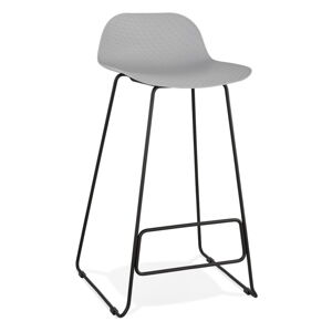 Sivá barová stolička s čiernymi nohami Kokoon Slade, výška sedu 76 cm
