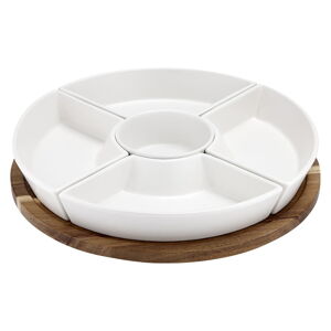 Biely servírovací tanier z kameniny 35x35 cm Essentials - Ladelle