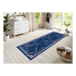 Tmavomodrý koberec behúň 80x200 cm Amira – Hanse Home