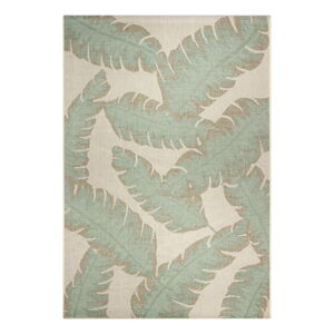 Zeleno-béžový vonkajší koberec Ragami Leaf, 140 x 200 cm