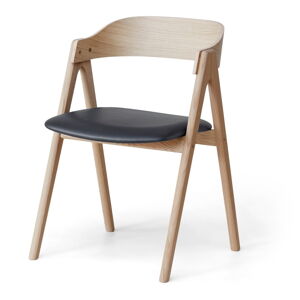 Čierna/v prírodnej farbe kožená jedálenská stolička Mette - Hammel Furniture