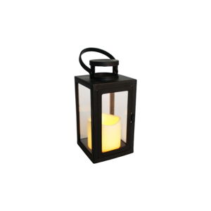 Čierny LED lampáš (výška  20 cm) – Dakls