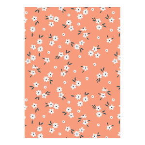 Oranžový baliaci papier eleanor stuart No. 2 Floral