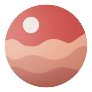 Hnedo-červený nástenný obraz PT LIVING Clay Sunset, ø 40 cm