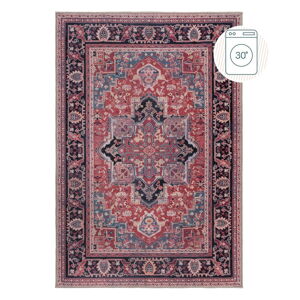 Vínovočervený prateľný koberec s prímesou recyklovaných vlákien 80x150 cm Windsor – Flair Rugs