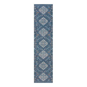 Modrý dvojvrstvový behúň Flair Rugs MATCH Chloe Traditional, 57 x 230 cm