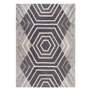 Sivý vlnený koberec Flair Rugs Harlow, 160 x 230 cm