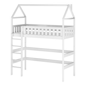 Biela domčeková/vyvýšená detská posteľ 90x190 cm Otylia - Lano Meble