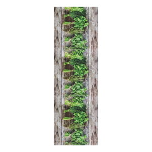 Hnedo-zelený behúň Floorita Aromatica, 58 × 240 cm