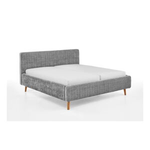 Svetlosivá čalúnená dvojlôžková posteľ s roštom 180x200 cm Primavera – Meise Möbel