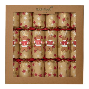Vianočné crackery v sade 6 ks Gingerbread - Robin Reed